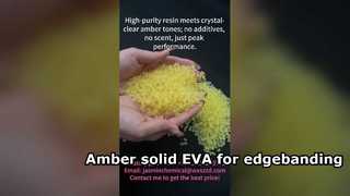 กาวร้อนละลาย EVA แข็งสีเหลืองอำพันสำหรับขอบแถบ